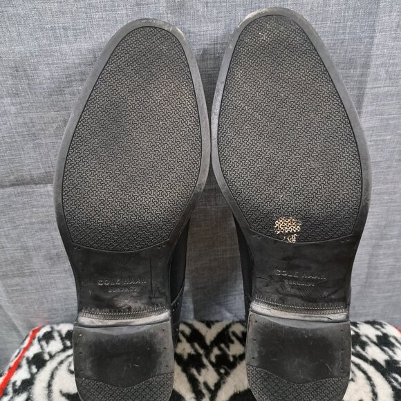 Size 11 Men Cole Haan Grand 360 Black Wingtips Lace Up Waterproof - Picture 6 of 16